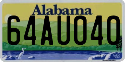 AL license plate 64AU040