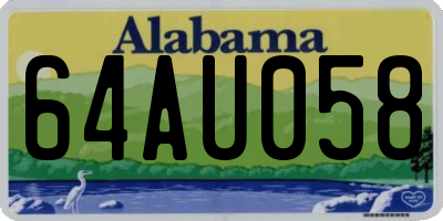 AL license plate 64AU058