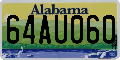 AL license plate 64AU060