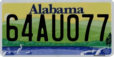 AL license plate 64AU077