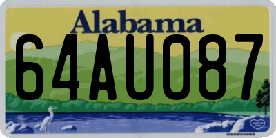 AL license plate 64AU087