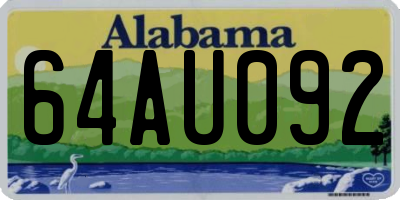 AL license plate 64AU092
