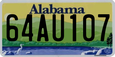 AL license plate 64AU107