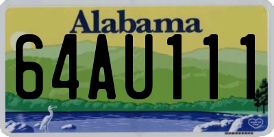 AL license plate 64AU111