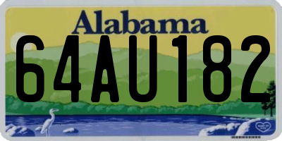 AL license plate 64AU182