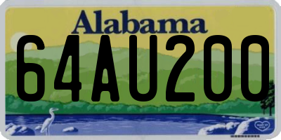 AL license plate 64AU200