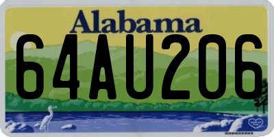 AL license plate 64AU206