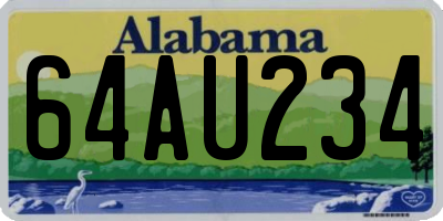 AL license plate 64AU234