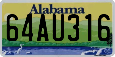 AL license plate 64AU316