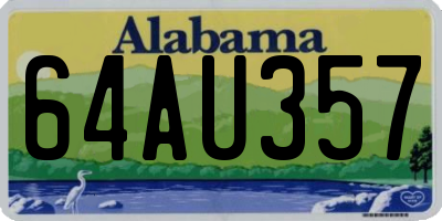 AL license plate 64AU357