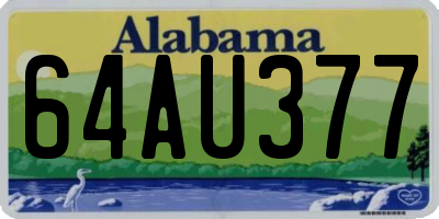 AL license plate 64AU377