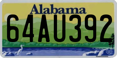 AL license plate 64AU392