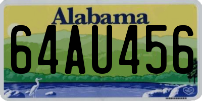 AL license plate 64AU456
