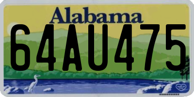 AL license plate 64AU475