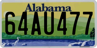AL license plate 64AU477
