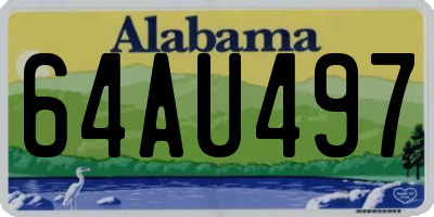AL license plate 64AU497