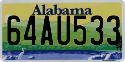 AL license plate 64AU533