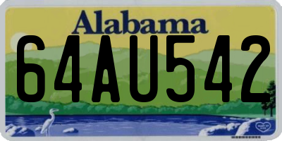 AL license plate 64AU542