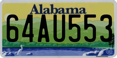 AL license plate 64AU553