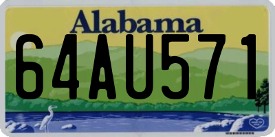 AL license plate 64AU571