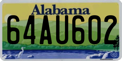 AL license plate 64AU602