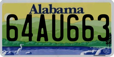 AL license plate 64AU663