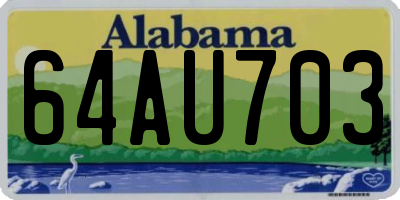 AL license plate 64AU703