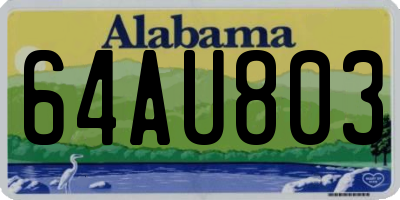 AL license plate 64AU803