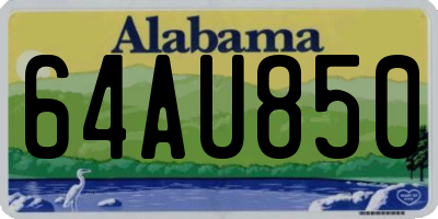 AL license plate 64AU850