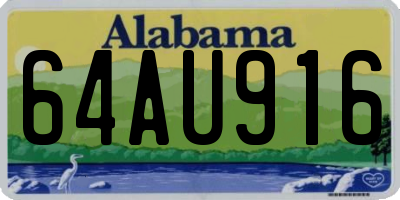 AL license plate 64AU916