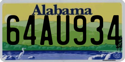 AL license plate 64AU934