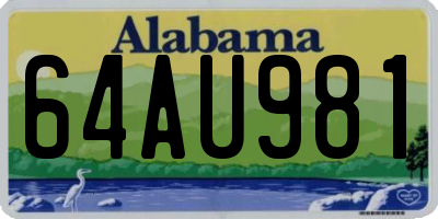 AL license plate 64AU981
