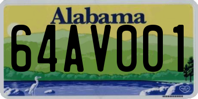 AL license plate 64AV001