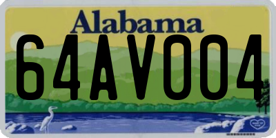 AL license plate 64AV004
