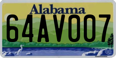 AL license plate 64AV007