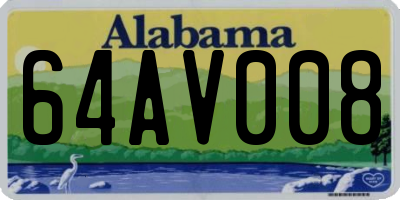 AL license plate 64AV008