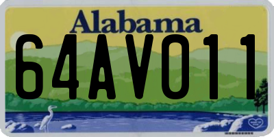 AL license plate 64AV011