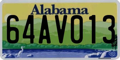 AL license plate 64AV013
