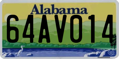 AL license plate 64AV014