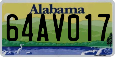 AL license plate 64AV017