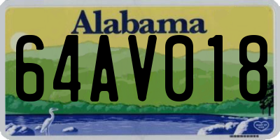 AL license plate 64AV018