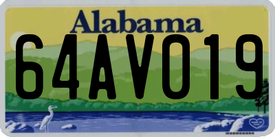AL license plate 64AV019