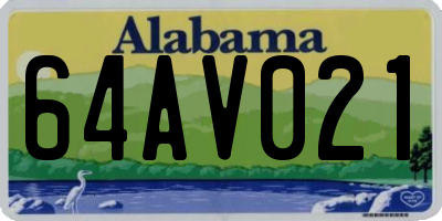 AL license plate 64AV021