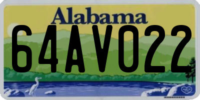 AL license plate 64AV022