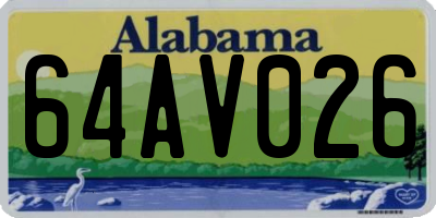 AL license plate 64AV026