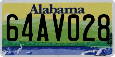 AL license plate 64AV028