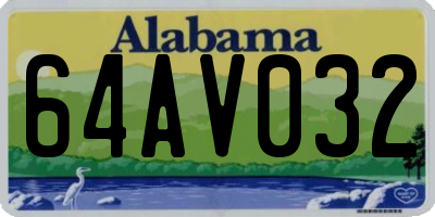 AL license plate 64AV032