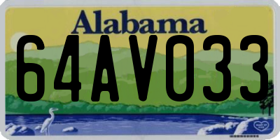 AL license plate 64AV033
