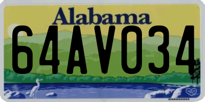 AL license plate 64AV034