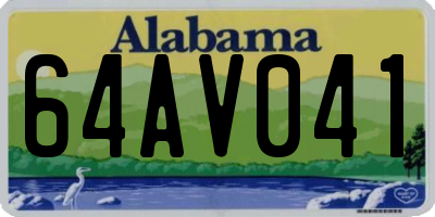 AL license plate 64AV041